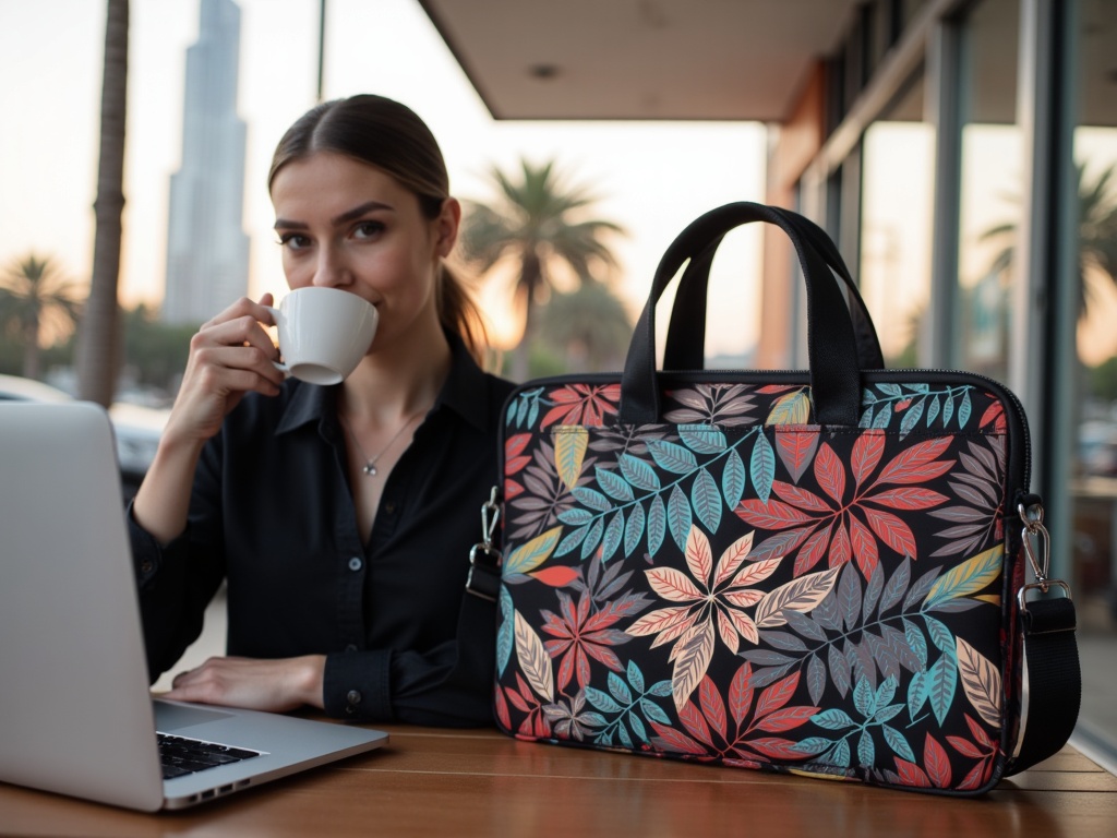 Stylish 14-Inch Laptop Sleeve in black
